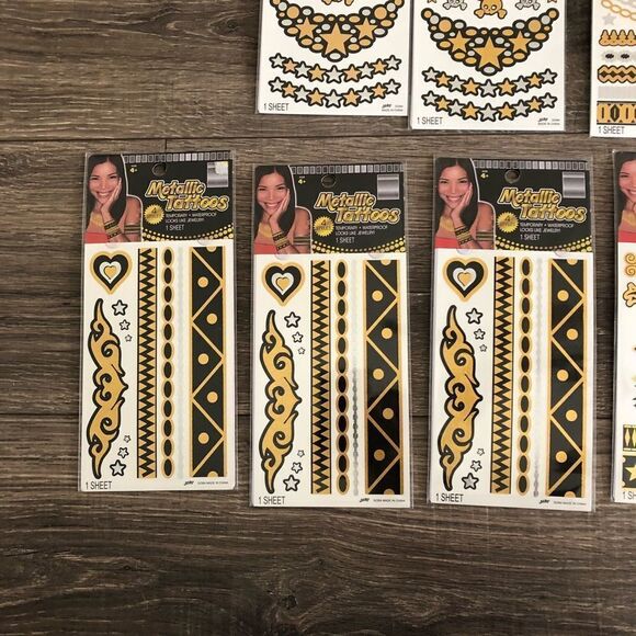 Lot of 10‎ Packs of Brand New Metallic Tattoos - Picture 5 of 5